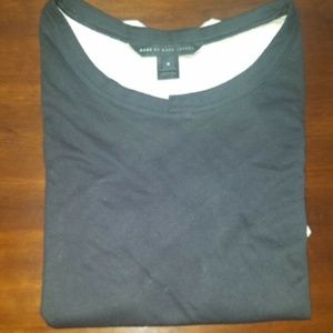 Marc by Marc Jacobs Medium M Black Short Sleeve Layered Look Womens Blouse